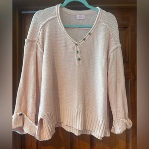 Pink Lily women’s sweater, size L, light pink color